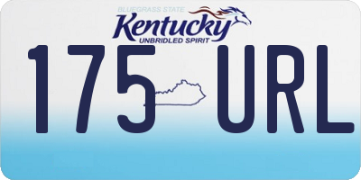 KY license plate 175URL