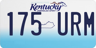 KY license plate 175URM