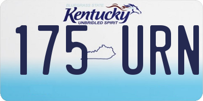 KY license plate 175URN
