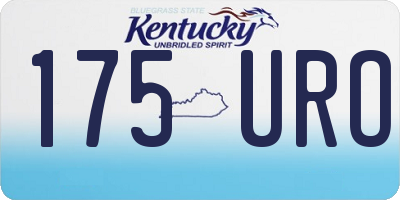 KY license plate 175URO