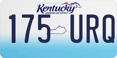 KY license plate 175URQ
