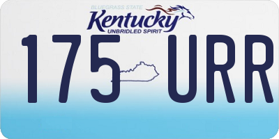 KY license plate 175URR
