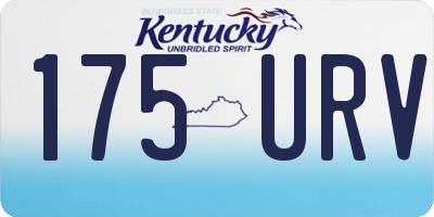 KY license plate 175URV