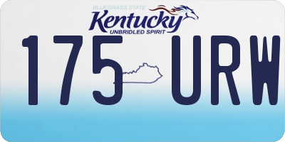 KY license plate 175URW