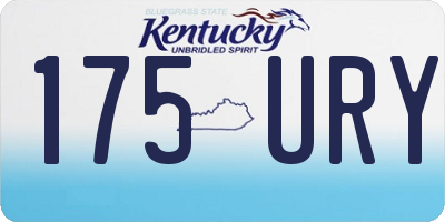 KY license plate 175URY