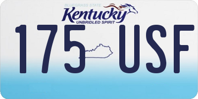 KY license plate 175USF
