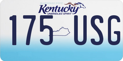 KY license plate 175USG