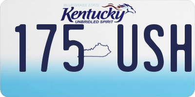 KY license plate 175USH