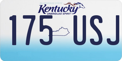 KY license plate 175USJ