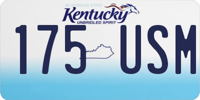 KY license plate 175USM