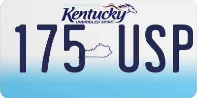 KY license plate 175USP
