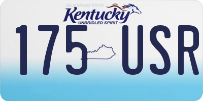 KY license plate 175USR