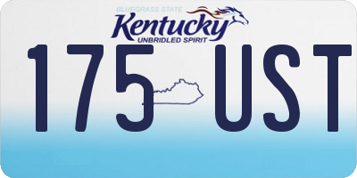KY license plate 175UST