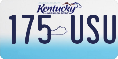 KY license plate 175USU