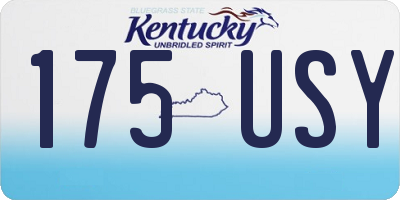KY license plate 175USY