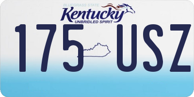 KY license plate 175USZ