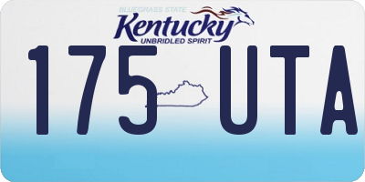 KY license plate 175UTA