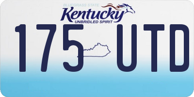 KY license plate 175UTD