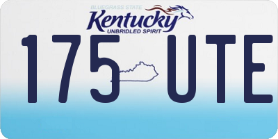KY license plate 175UTE