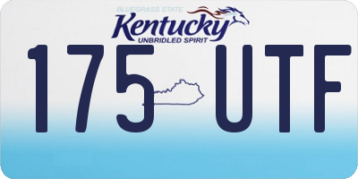 KY license plate 175UTF
