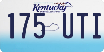 KY license plate 175UTI