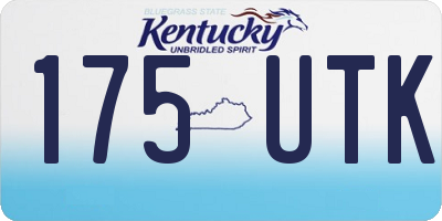 KY license plate 175UTK