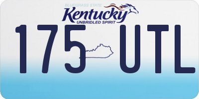 KY license plate 175UTL