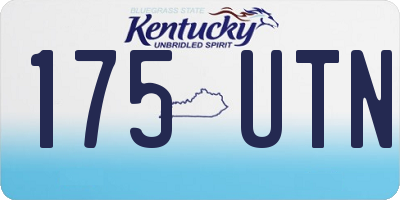 KY license plate 175UTN