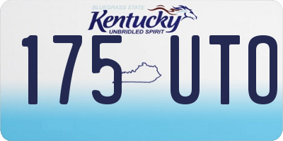 KY license plate 175UTO