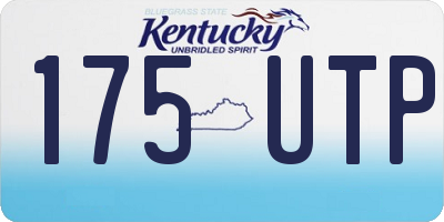 KY license plate 175UTP