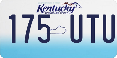 KY license plate 175UTU