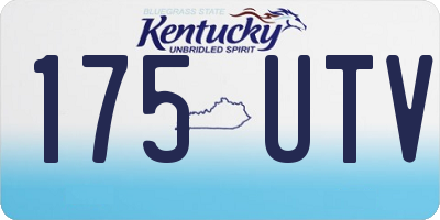 KY license plate 175UTV