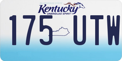 KY license plate 175UTW