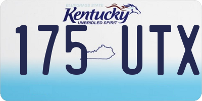 KY license plate 175UTX