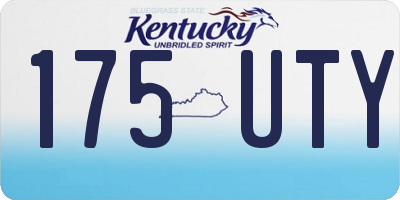 KY license plate 175UTY