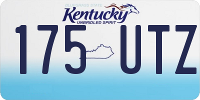 KY license plate 175UTZ