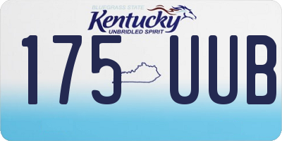 KY license plate 175UUB