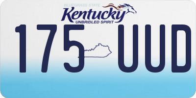 KY license plate 175UUD