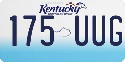 KY license plate 175UUG