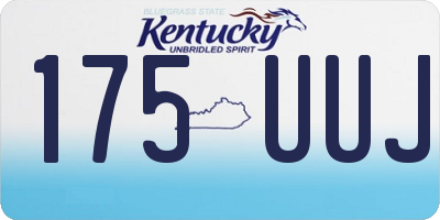 KY license plate 175UUJ