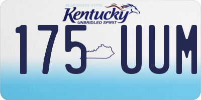 KY license plate 175UUM