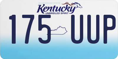 KY license plate 175UUP