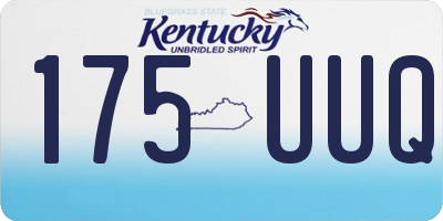 KY license plate 175UUQ