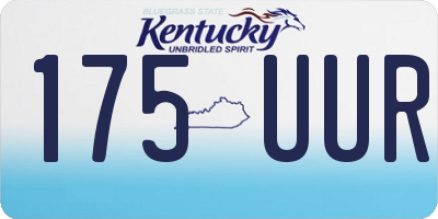 KY license plate 175UUR