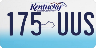 KY license plate 175UUS
