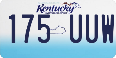 KY license plate 175UUW