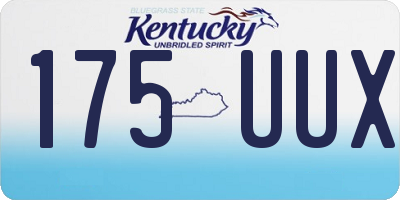 KY license plate 175UUX
