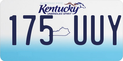 KY license plate 175UUY