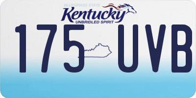 KY license plate 175UVB