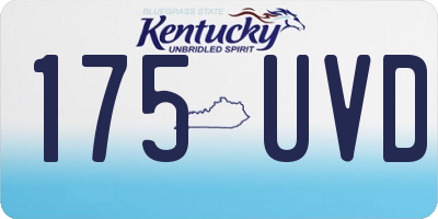 KY license plate 175UVD